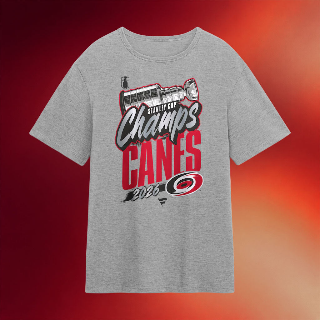 Carolina Hurricanes Champions Merch 2026 Stanley Cup Champions Locker Room T-Shirt Gray