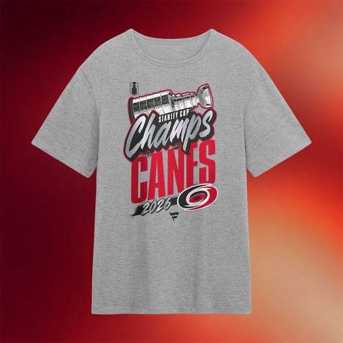 Carolina Hurricanes Champions Merch 2026 Stanley Cup Champions Locker Room T-Shirt Gray