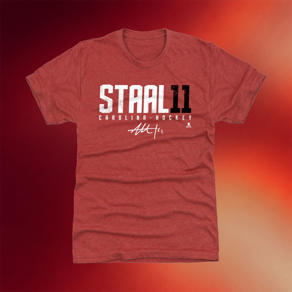 Jordan Staal Merch #11 Jordan Staal Elite K T-Shirt Carolina Hockey Merch Gifts For Fans