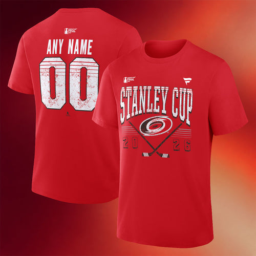 Custom Carolina Hurricanes Champions Merch Carolina Hurricanes 2026 Stanley Cup Final T-Shirt Red