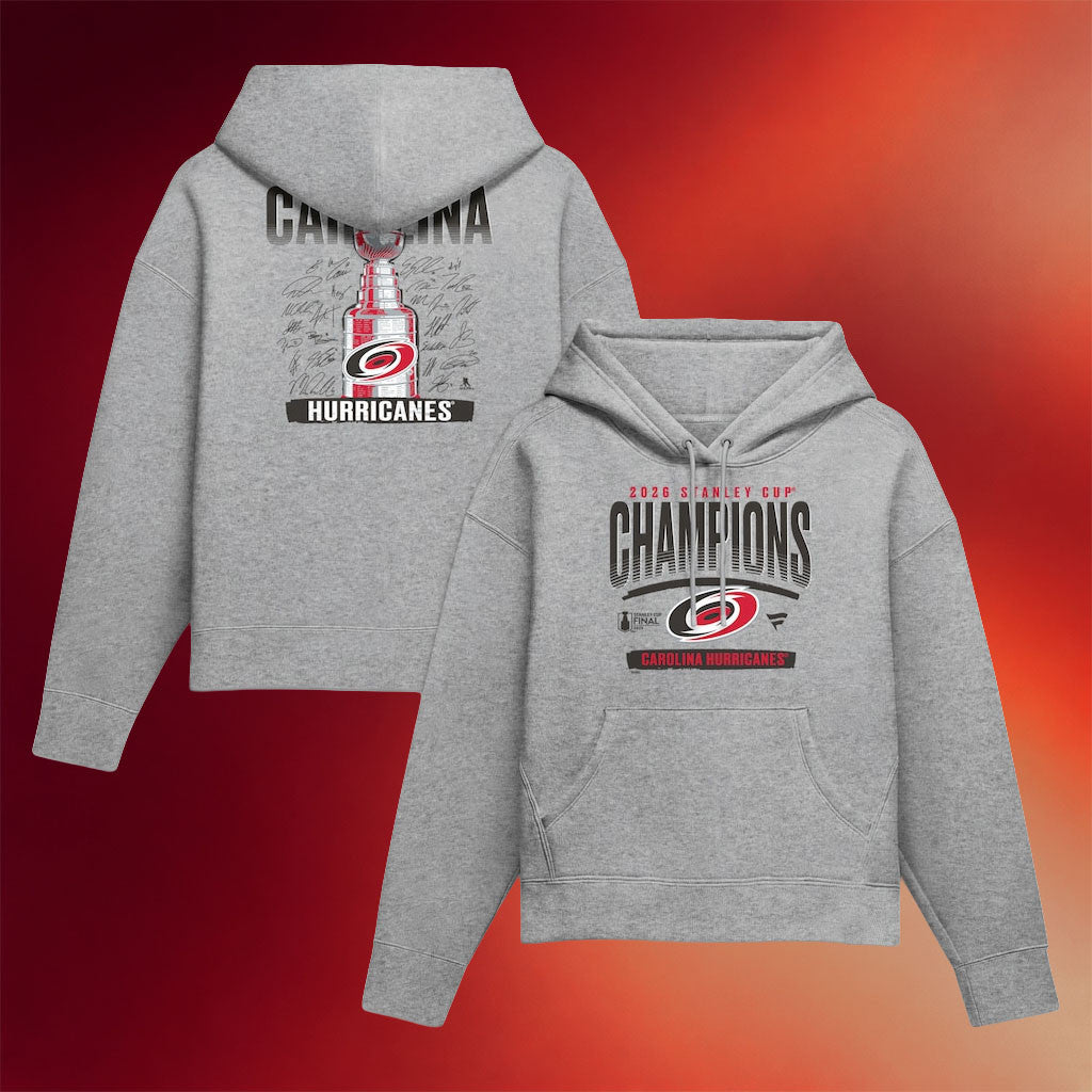 Carolina Hurricanes Champions Merch 2026 Stanley Cup Champions Roster Signature Hoodie Fan Gift