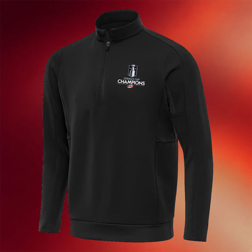 Carolina Hurricanes Champions Merch 2026 Canes Stanley Cup Champions Genesis Quarter-Zip Shirt