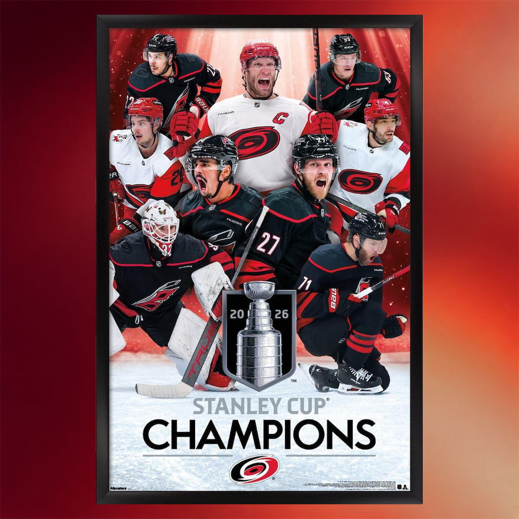 Carolina Hurricanes Champions Merch 2026 Carolina Hurricanes Stanley Cup Champions Poster Decor