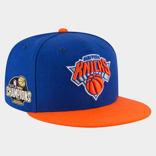 New York Knicks Champions Merch Knicks 2026 Finals Champions Two Tone Snapback Hat Embroidered