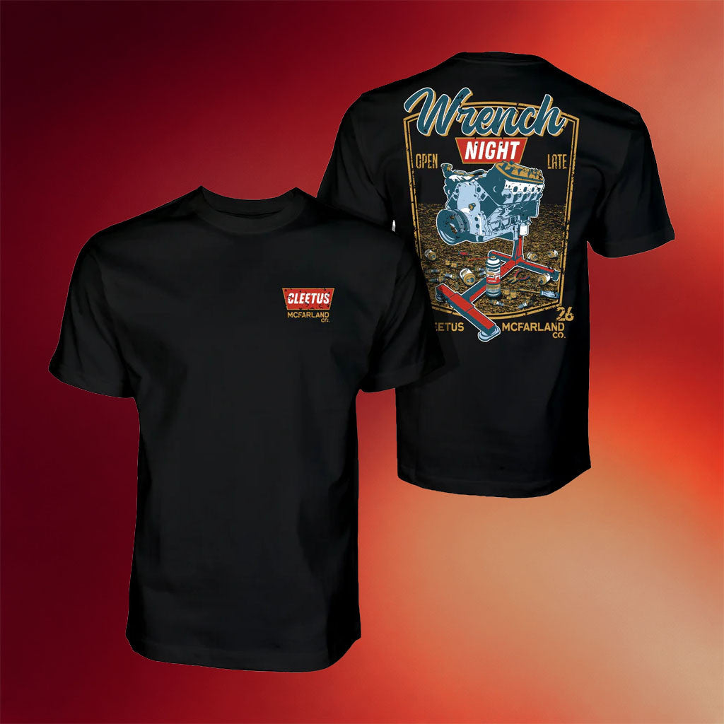 Cleetus McFarland Merch 2026 Cleetus Wrench Night T-Shirt Black Gifts For Father's Day Ideas