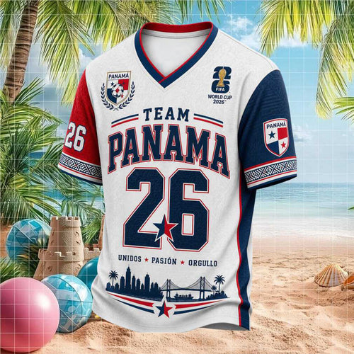 Team Panama FIFA World Cup 2026 V-Neck Shirt Pride Panama Merch Gift For Game Day Soccer Lover