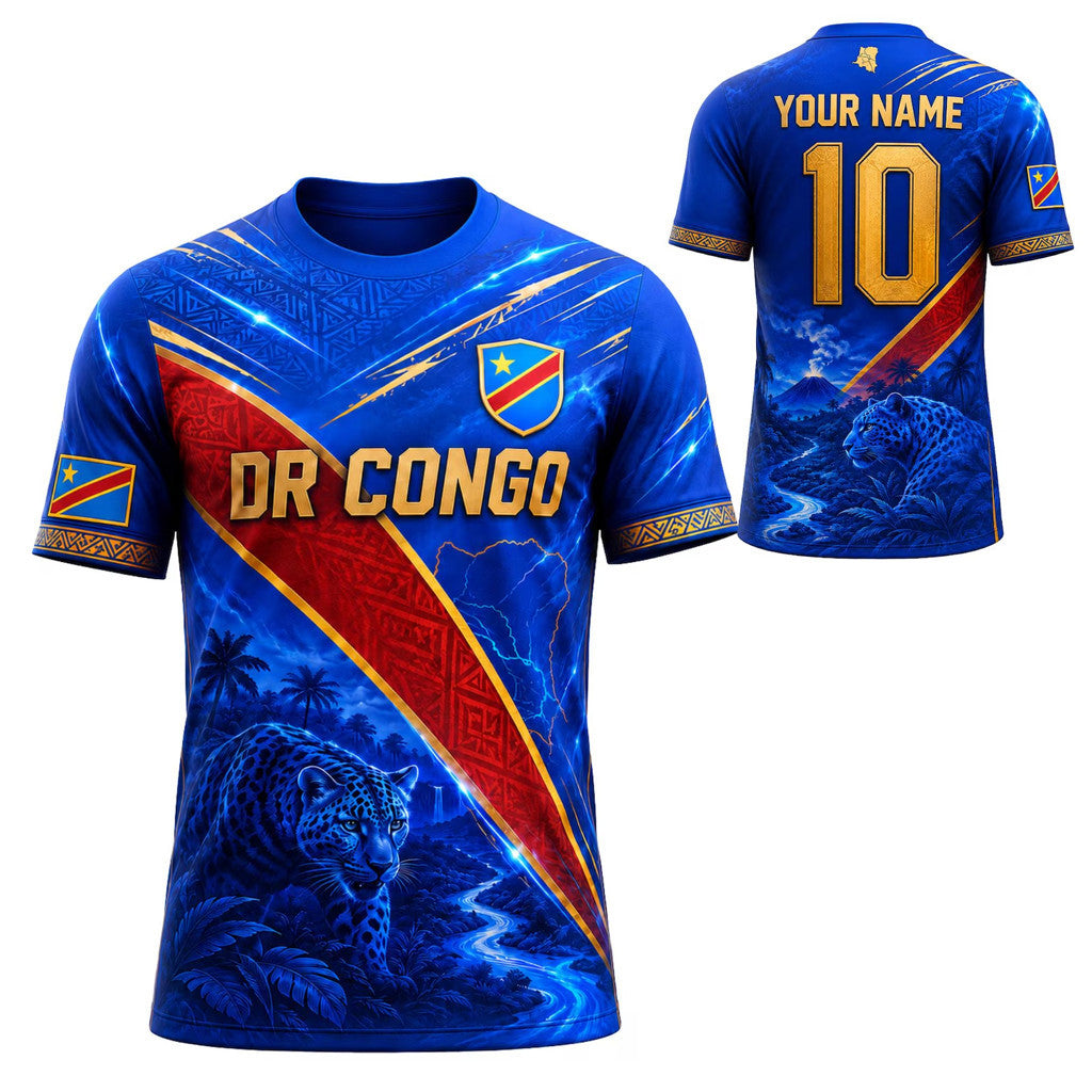 Personalized Congo DR FIFA World Cup 2026 Merch DR Congo Soccer Jersey Leopard Game Day Outfits