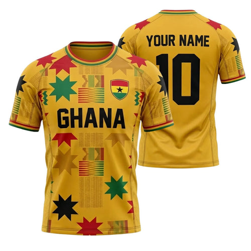 Personalized Ghana FIFA World Cup 2026 Merch Ghana National Team Jersey Kente Pattern Fan Gifts
