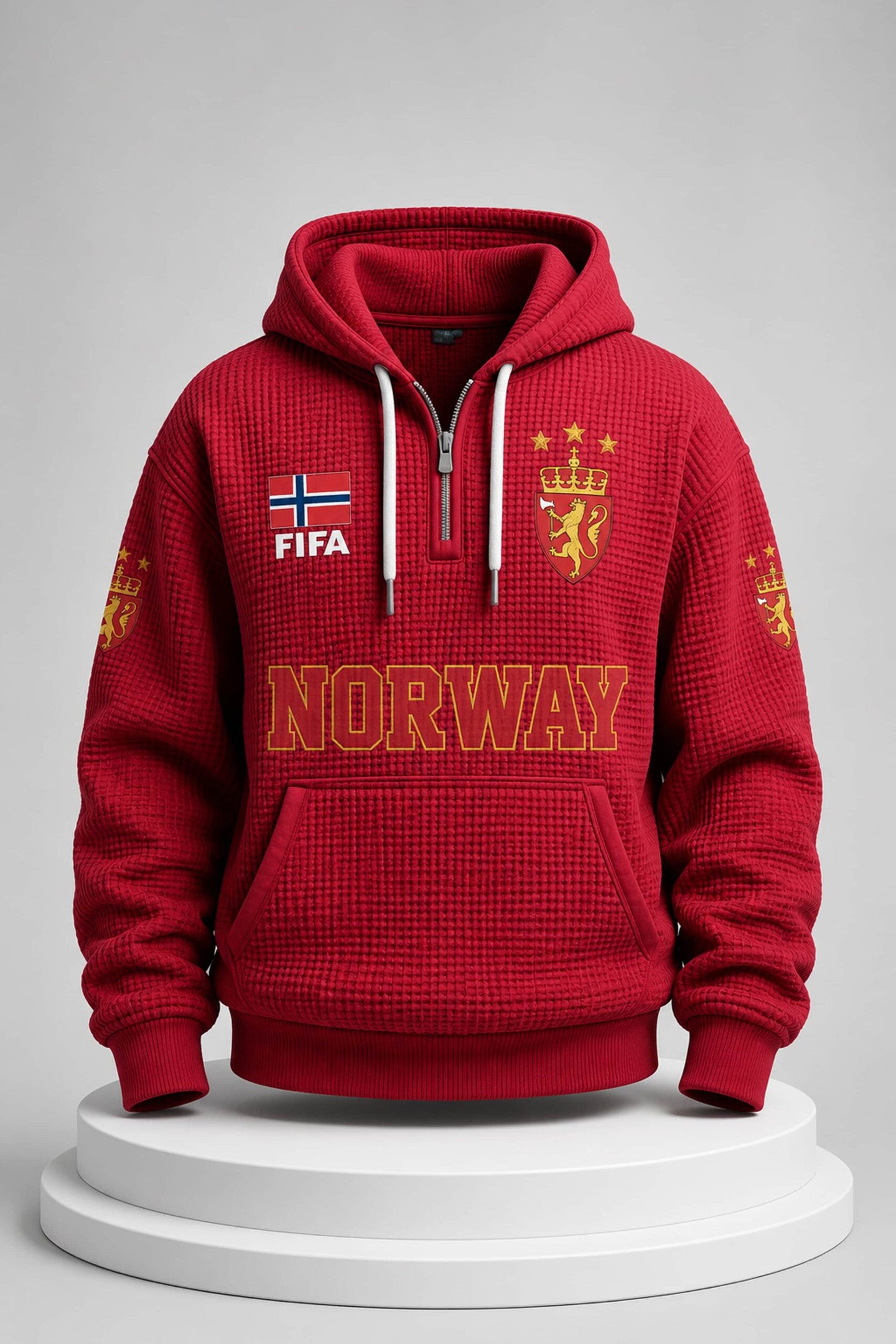 World Cup 2026 Norway Waffle Quarter Zip Hoodie