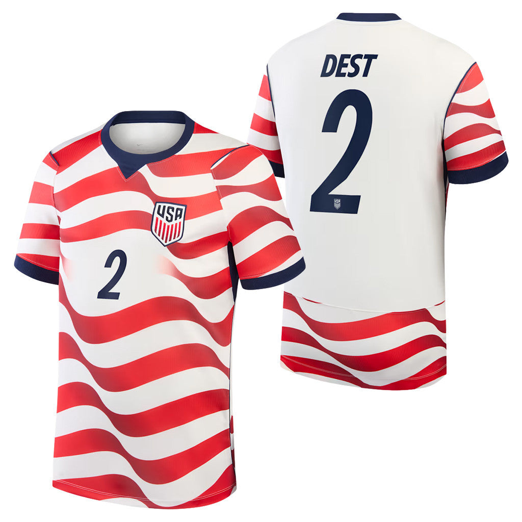 USMNT World Cup 2026 Merch #2 Sergino Dest USMNT 2026 Stadium Home Jersey Gifts For Brothers