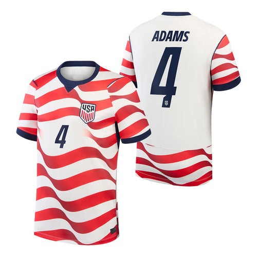 USMNT World Cup 2026 Merch #4 Tyler Adams USMNT 2026 Stadium Home Jersey FIFA Gifts For Fans