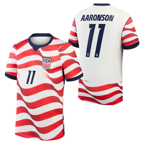 USMNT World Cup 2026 Merch #11 Brenden Aaronson USMNT 2026 Stadium Home Jersey FIFA Gifts