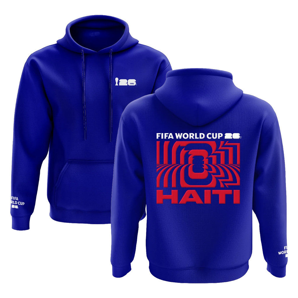 Haiti World Cup 2026 Merch Haiti Soccer 2026 FIFA World Cup Hoodie Blue Game Day Gifts For Fan