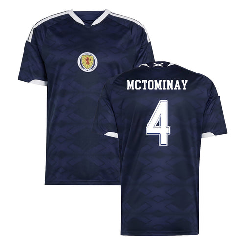 Scotland FIFA World Cup Merch 2026 McTominay #4 Scotland National Team Home Jersey Fan Gears