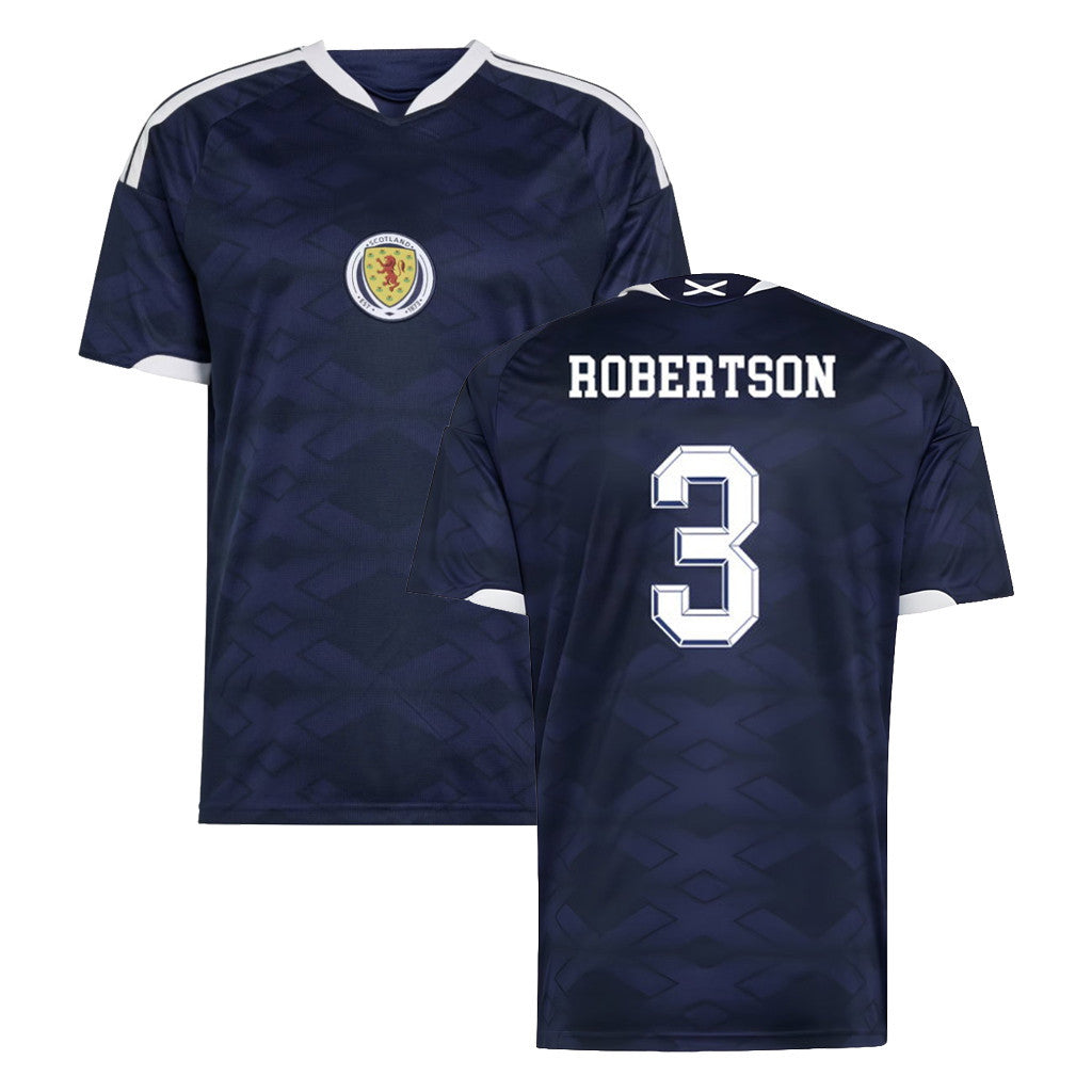 Scotland FIFA World Cup Merch 2026 Robertson #3 Scotland National Team Home Jersey Fan Gifts