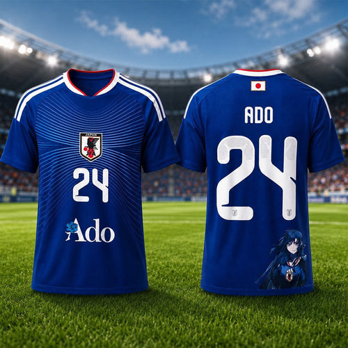 Japan National Soccer Team #24 Ado 2026 Home Jersey Shirt Japan World Cup Merch Fan Gifts