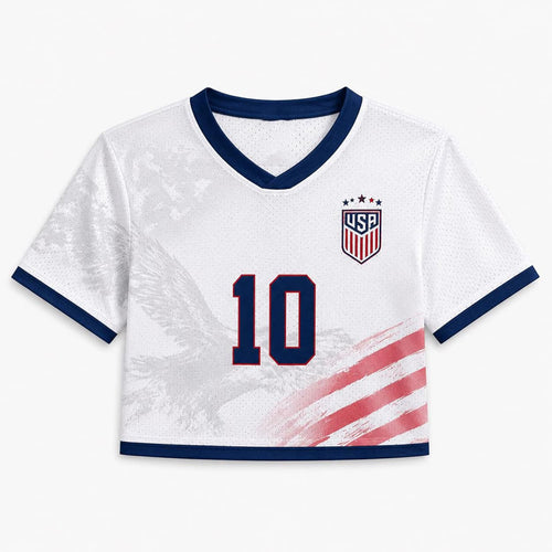 USA FIFA World Cup 2026 V-Neck Crop Top United States Team Merch Birthday Gift