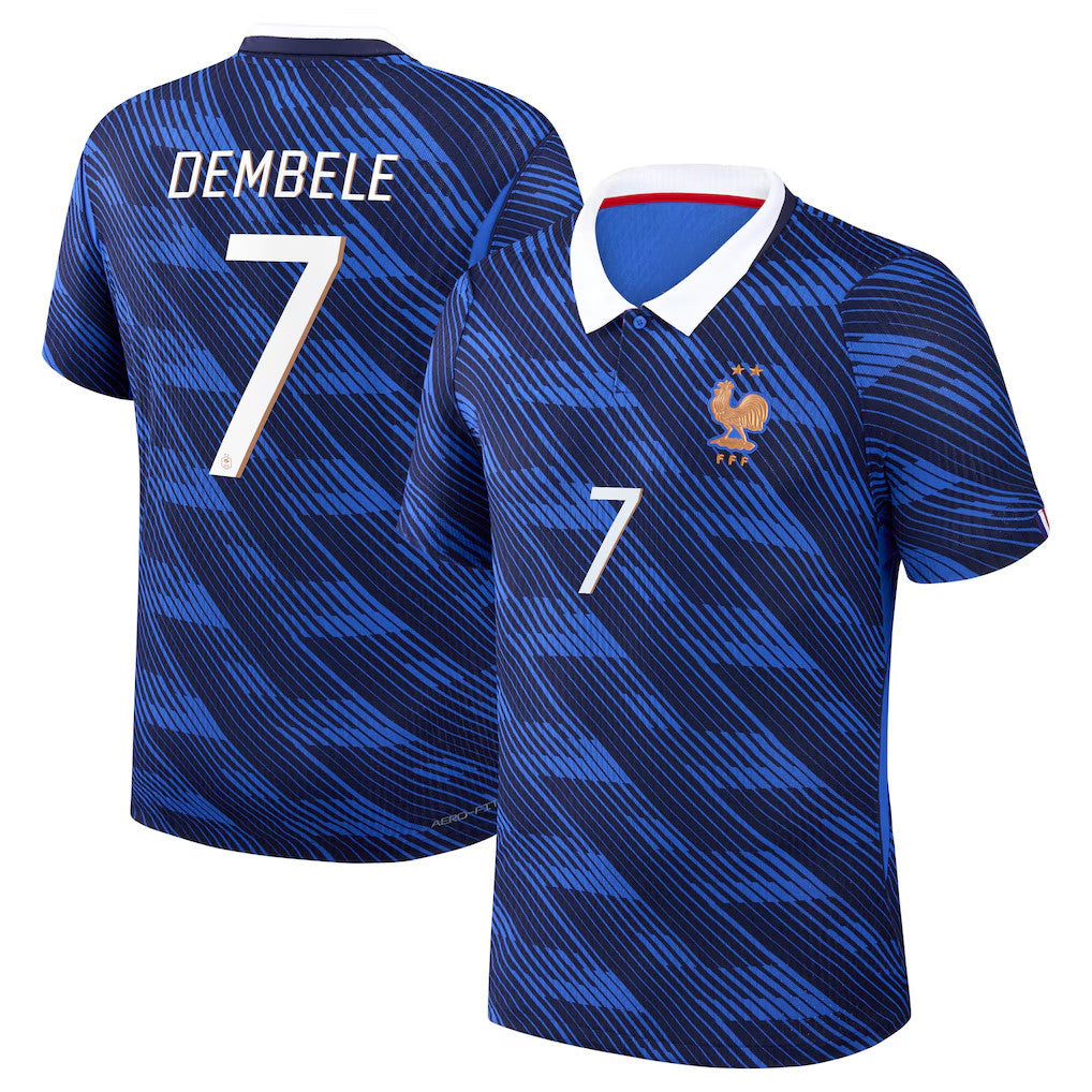 France World Cup Merch 2026 Dembele #7 France Home Match Jersey FIFA Merch Football Fan Gifts