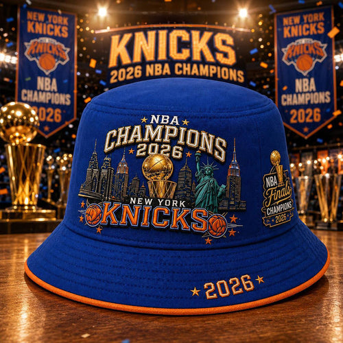 New York Knicks Champions 2026 Bucket Hat NY Knicks Finals Champions Merch Cool Fan Gifts