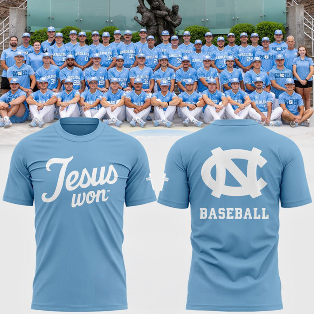 North Carolina Tar Heels Jesus Won 2026 T-Shirt Christian Shirt Tar Heels Baseball Merch