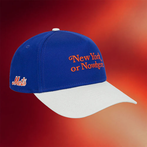 New York Or Nowhere Merch NYON X Mets Motto Two Tone Hat Embroidered Special Step Dad Gifts