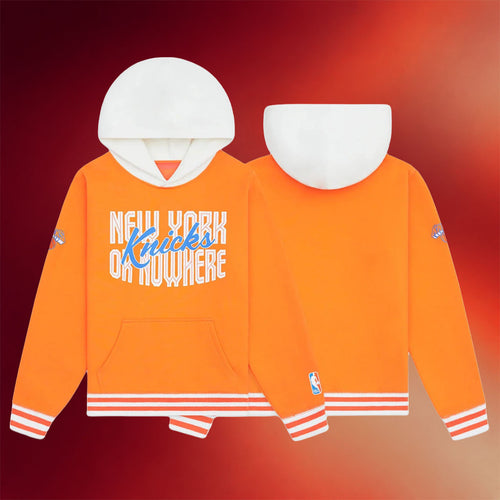 New York Or Nowhere Merch NYON X Knicks Crisscross Hoodie 2026 Presents For Basketball Fans