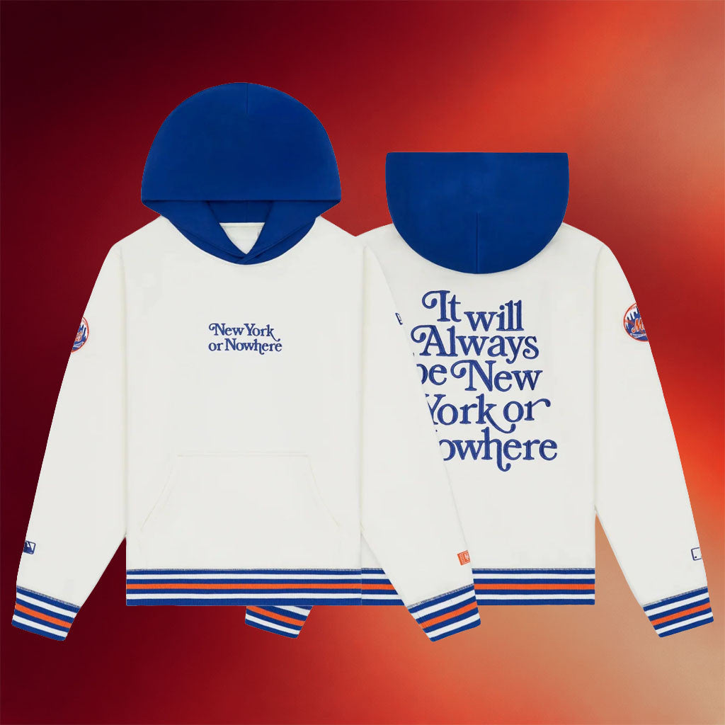 New York Or Nowhere Merch NYON X Mets Motto Hoodie NY Baseball Fan Gear Gifts For Friends