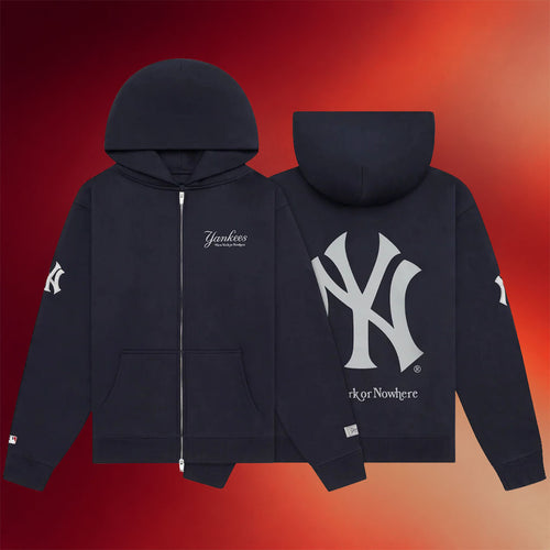 New York Or Nowhere Merch NYON X Yankees Southpaw Zip Hoodie Birthday Ideas For Husband