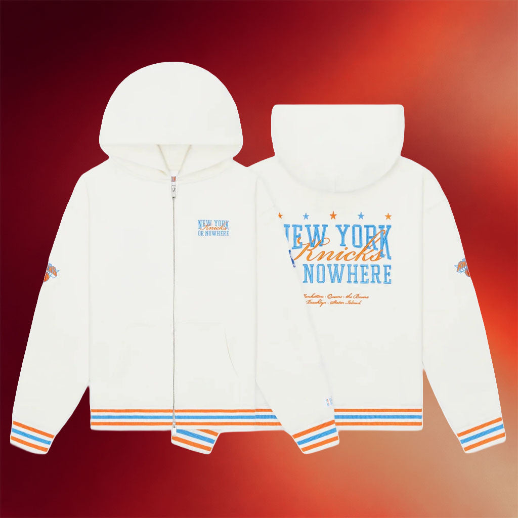 New York Or Nowhere Merch NYON X Knicks Crossover Zip Hoodie 2026 Basketball Lover Gifts