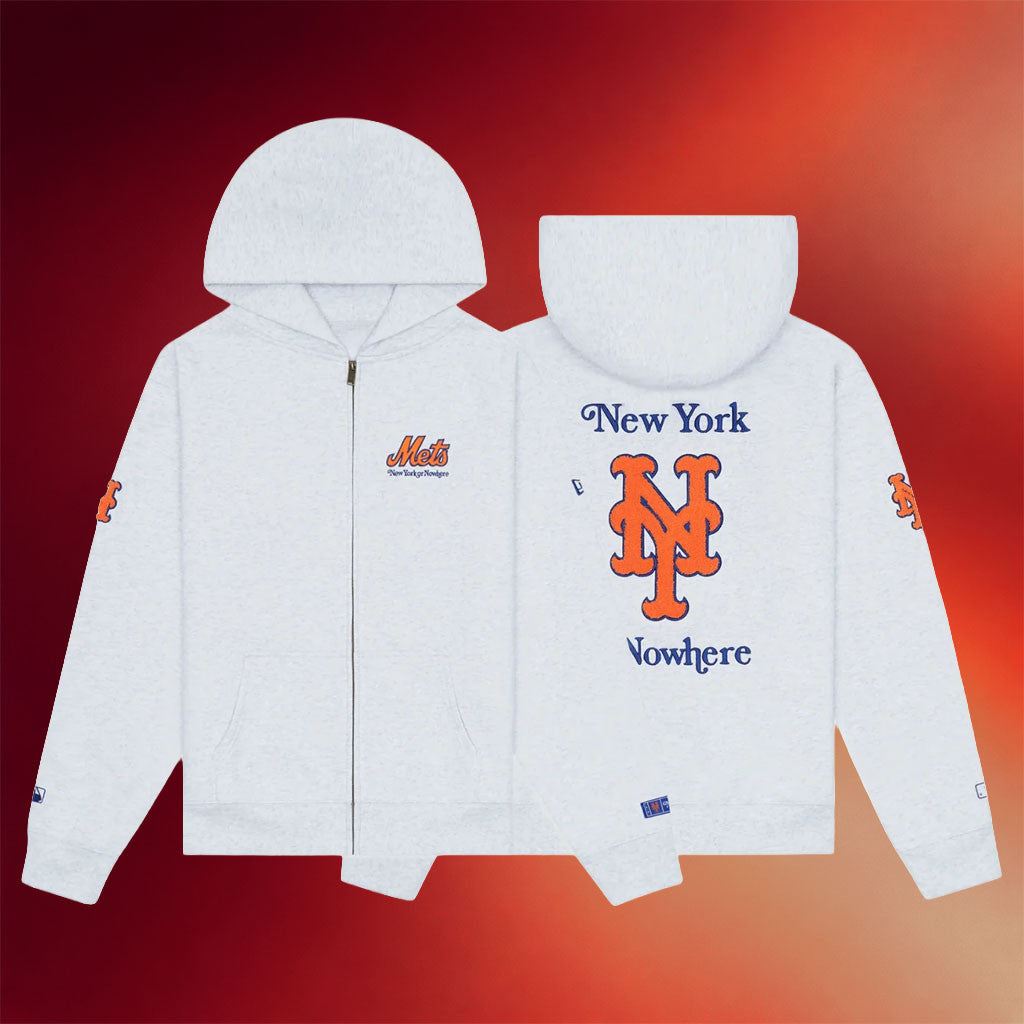 New York Or Nowhere Merch NYON X Mets Metropolitans Zip Hoodie Good Father's Day Presents