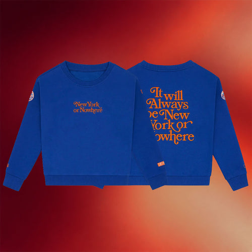 New York Or Nowhere Merch NYON X Mets Motto Crewneck Sweatshirt 2026 Baseball Team Gifts