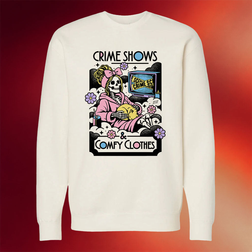 Annie Elise Merch 2026 Crime Shows and Comfy Clothes Sweatshirt Present For Sister