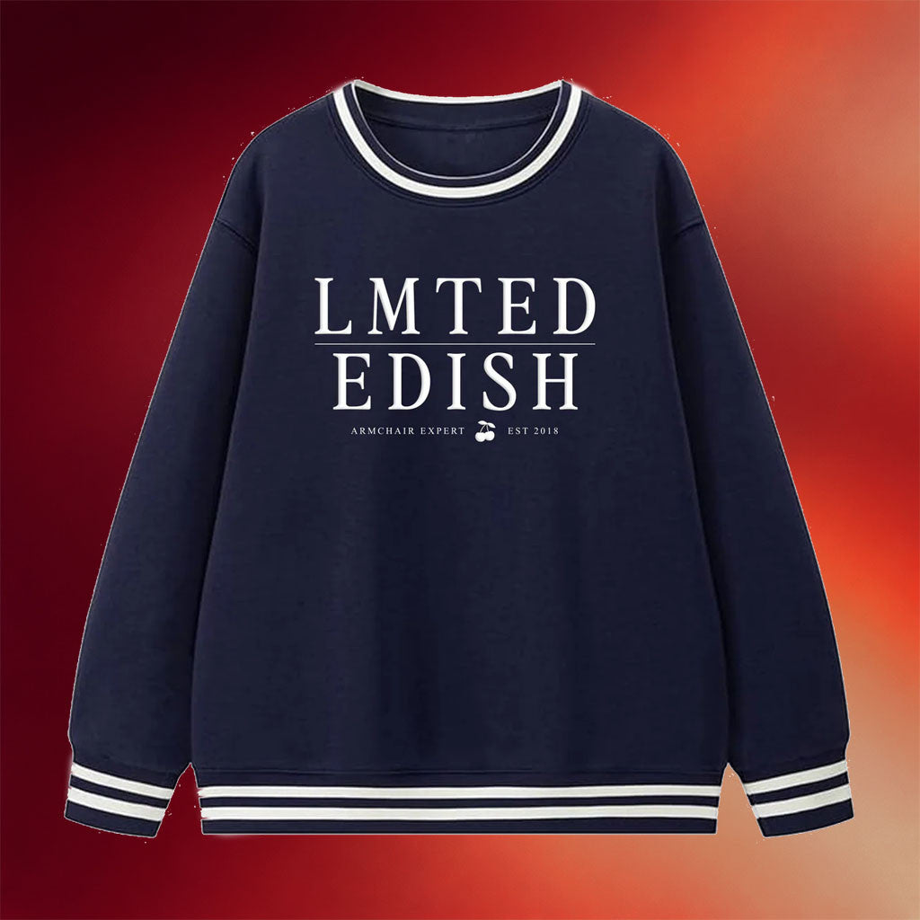 Armchair Expert Merch 2026 Lmted Edish Crewneck Navy Contrast Sweatshirt Gift For Podcast Lover
