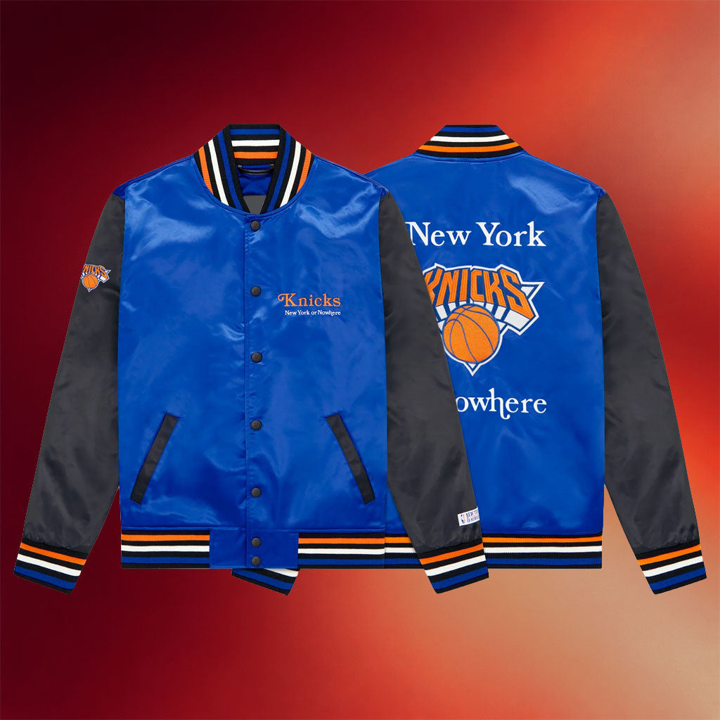 New York Or Nowhere Merch NYON X Knicks Give Annd Go Varsity Jacket Unique Gifts For Husband