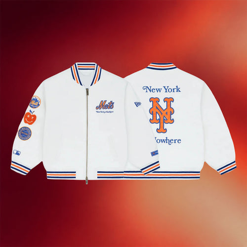 New York Or Nowhere Merch NYON X Mets Metropolitans Varsity Jacket Baseball Lover Gift Ideas