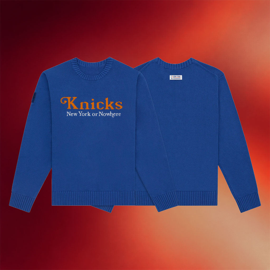 New York Or Nowhere Merch NYON X Knicks Give And Go Sweater Simple Father's Day Gift Ideas