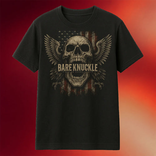 Bare Knuckle Merch 2026 BKFC Americana Skull T-Shirt Good Fathers Day Gifts