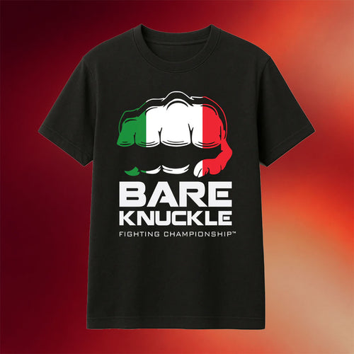 Bare Knuckle Merch 2026 BKFC OG Italia Fist T-Shirt Black Dad Fathers Day Gifts