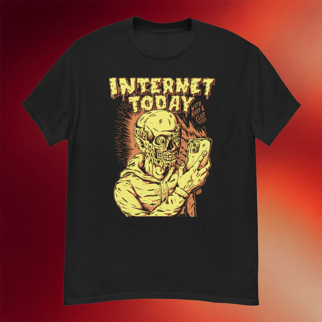 Internet Today Merch 2026 Face Melter Black T-Shirt Gifts For Your Boyfriend