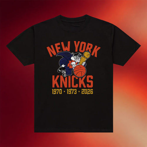 Mitchell And Ness NY Knicks Champions Merch 2026 Knicks 3X Finals Champions Knickerbocker Shirt Black