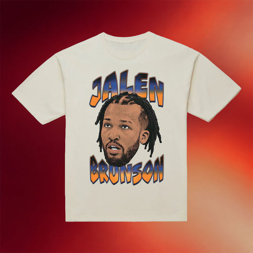 Mitchell And Ness NY Knicks Champions Merch 2026 Jalen Brunson Big Face Player T-Shirt Gifts