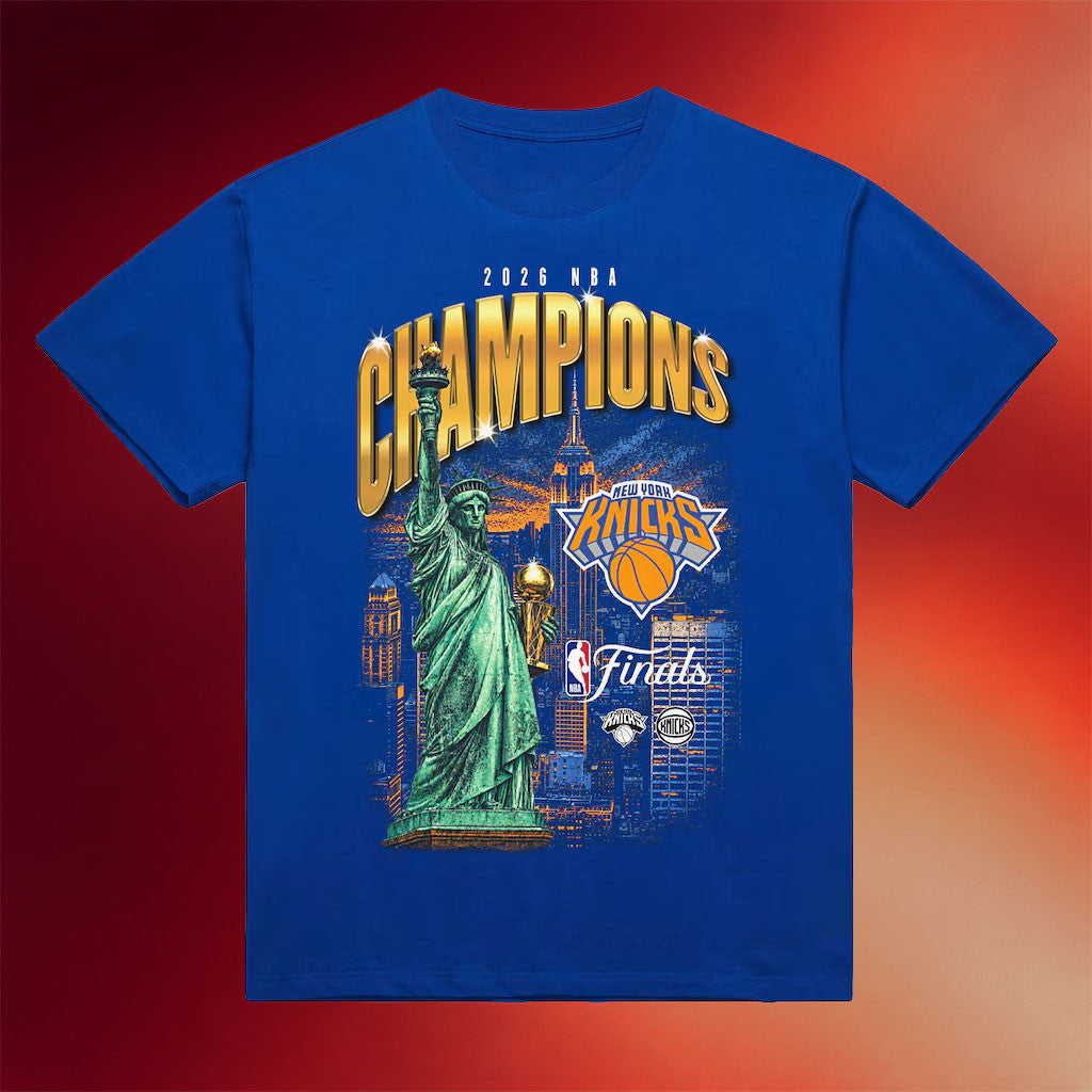 Mitchell And Ness NY Knicks Champions Merch 2026 New York Knicks Finals Champions City T-Shirt
