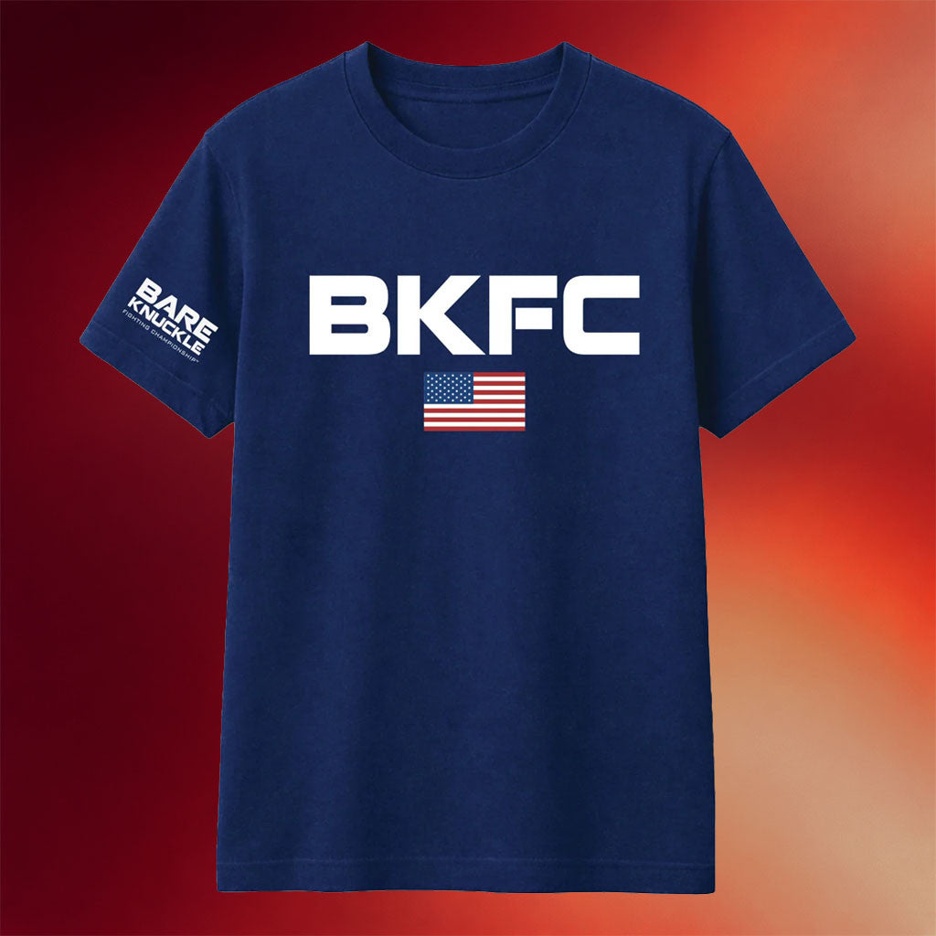Bare Knuckle Merch 2026 BKFC USA Flag T-Shirt Patriotic Shirt Best Gifts For Father's Day