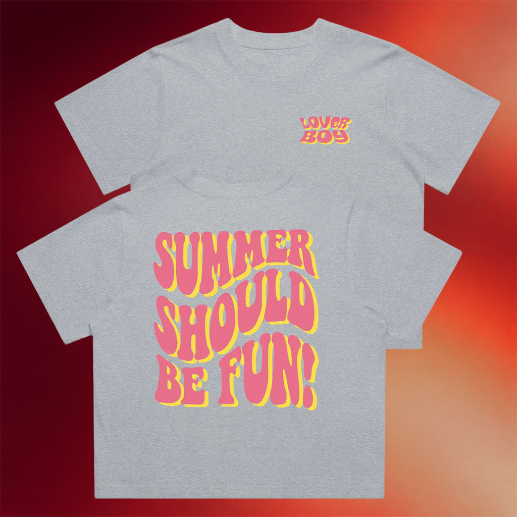 Loverboy Merch 2026 Summer Should Be Fun Crop Top Loverboy Shirt Birthday Gift For Her