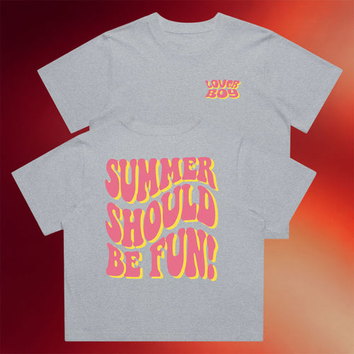Loverboy Merch 2026 Summer Should Be Fun Crop Top Loverboy Shirt Birthday Gift For Her