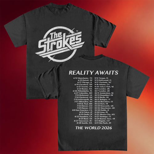 The Strokes Tour Merch Reality Awaits 2026 Tour T-Shirt Best Gifts For Rock Band Fans
