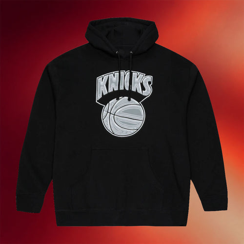 Mitchell And Ness NY Knicks Champions Merch 2026 New York Knicks Black Chrome Hoodie Fan Gifts