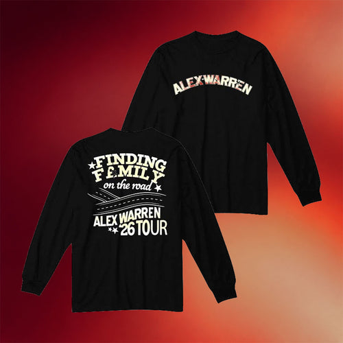 Alex Warren Merch 2026 Finding Family On The Road Tour Long Sleeve Shirt Gift For Music Fans
