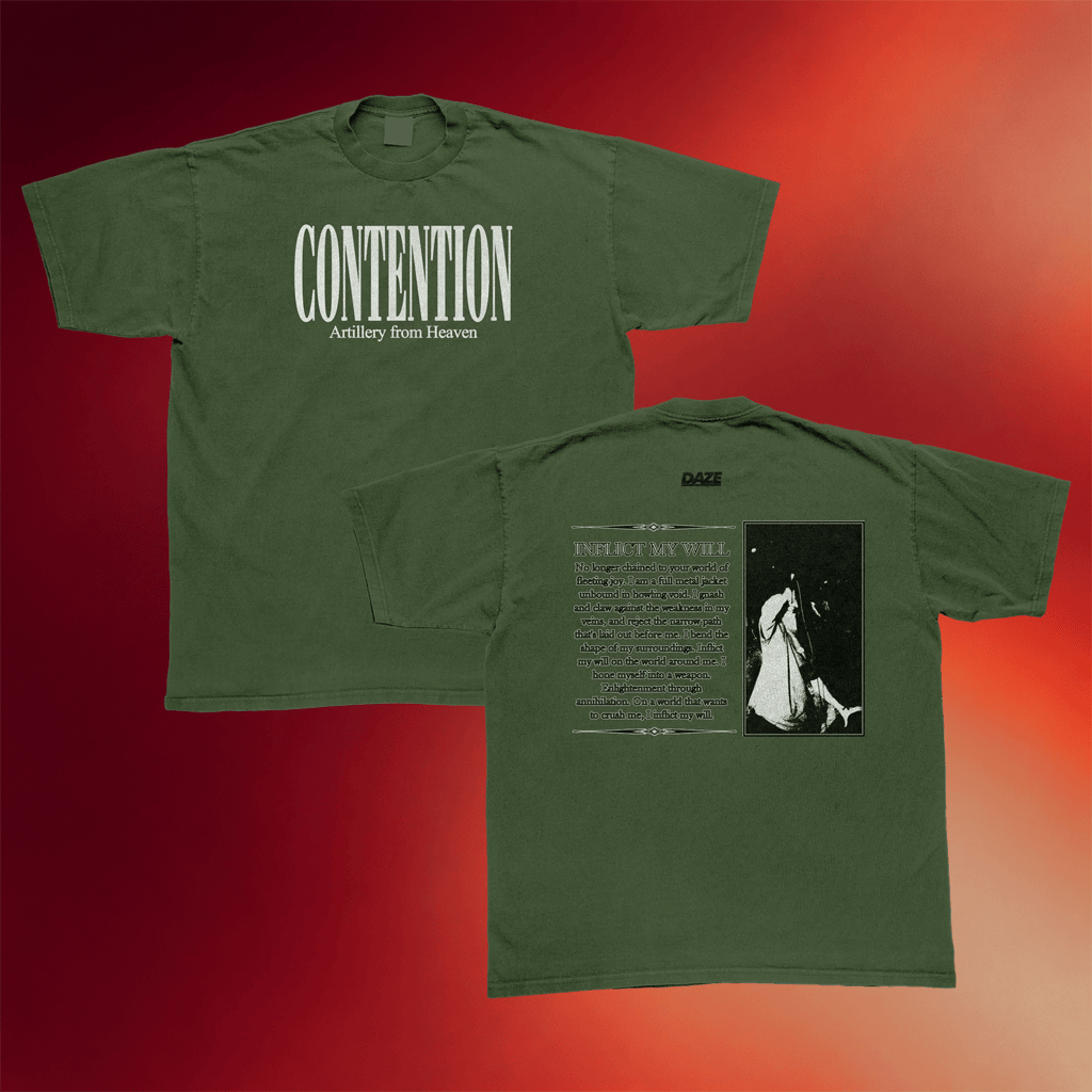 Daze Style Merch 2026 Contention Artillery From Heaven T-Shirt Contention Band Shirt Gifts