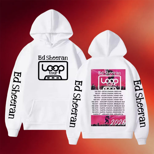 Ed Sheeran Loop Tour Merch 2026 Ed Sheeran Loop Tour Hoodie White Best Gift For Sisters